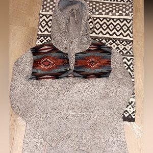 Aztec button down hoodie!